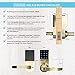 COLOSUS NDL319 Electronic Trusted Digital Keyless Door Lock for Home & Office Security, Touchscreen – 50 User Codes + 4 Key Fobs + 1 Remote + 2 Keys (Gold) …