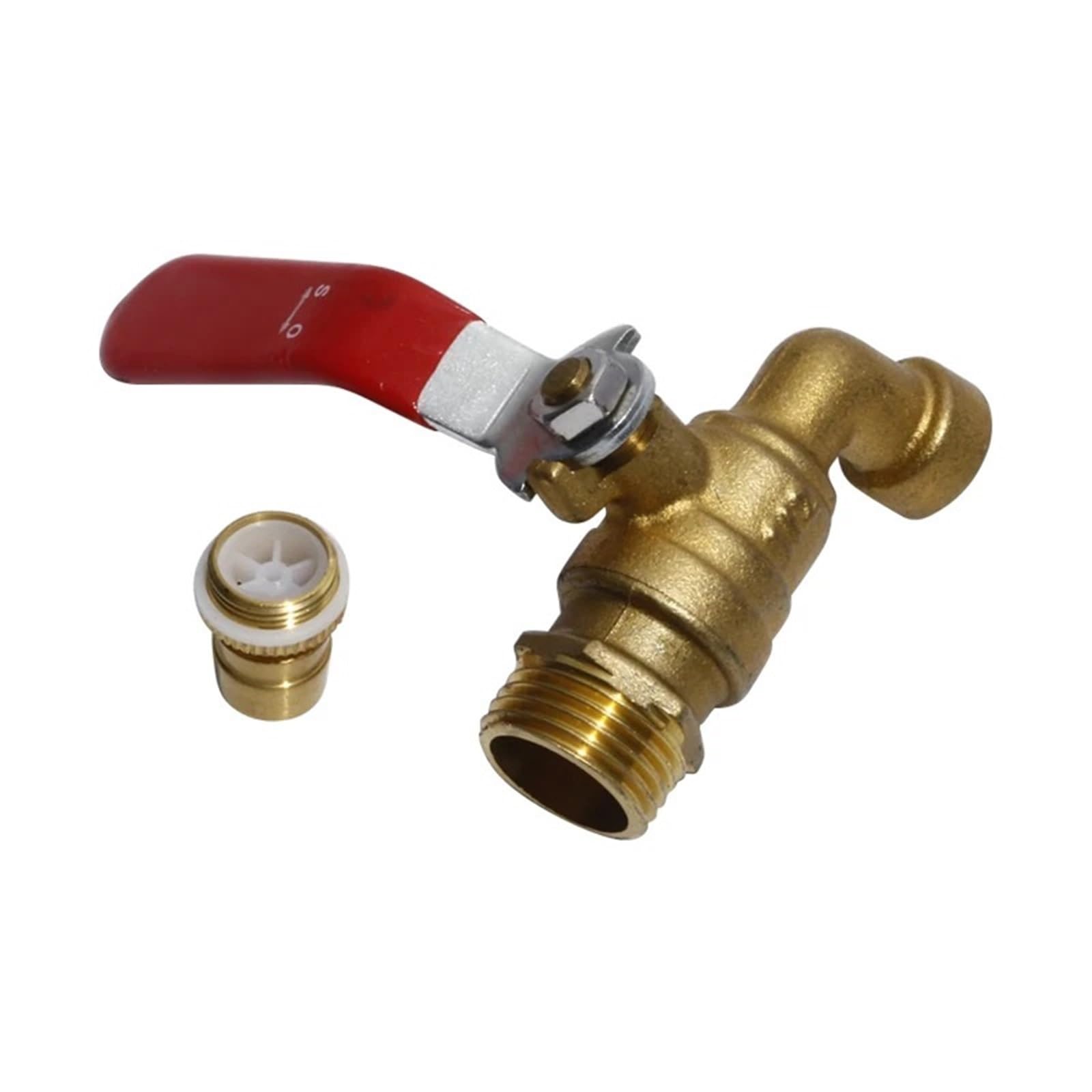 Vanne de tuyau en laiton DN15 filetée 1/2 pouce pour eau gaz fioul