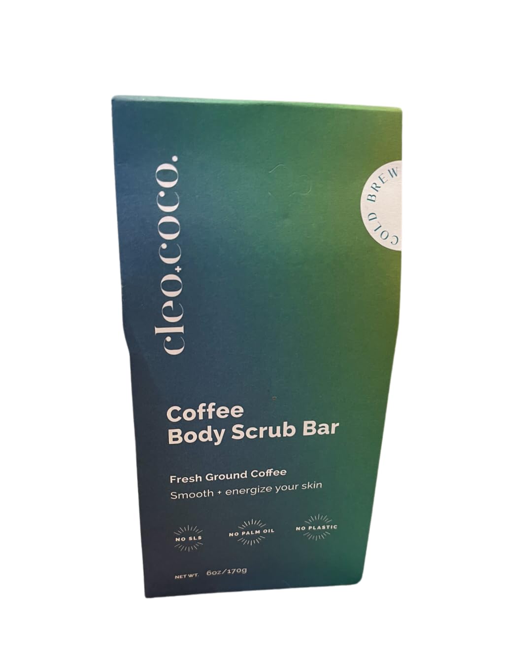 Cleo+Coco Coffee Body Scrub Bar - No Synthetic Fragrances, Paraben Free, SLS Free, Cruelty Free, Ethically Sourced (6oz)