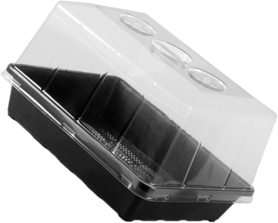 Seed Starter Tray with Dome Greenhouse Accessory Raised Plastic Germination Tray for Seedling Growing and Succulent Propagation for Indoor Gardening