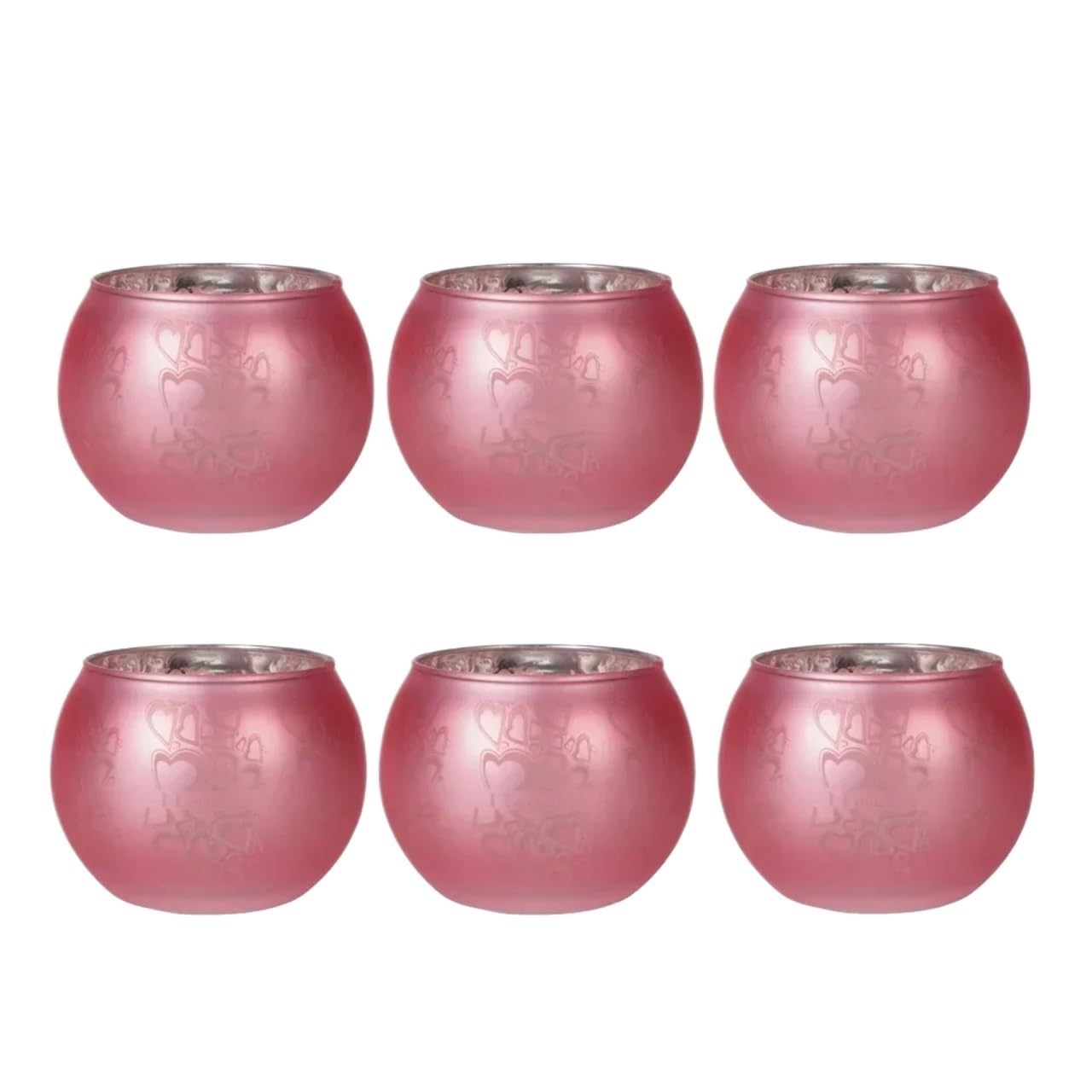 6pcs Glass Candlestick Cup Romantic Mercury Star Plating Tealight Candle Holder For Wedding Birthday Party Dinner Decoration for Weddings, Birthdays(6Pcs Color3)