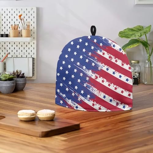 Image of Generic Hudotybom American Flag Tea Cozy for Teapot Insulated Large Teapot Cover to Keep Warm Tea Kettle Cover Machine Washable Coffee Pot Cloth Covers Kitchen Home Decorations, CZA49