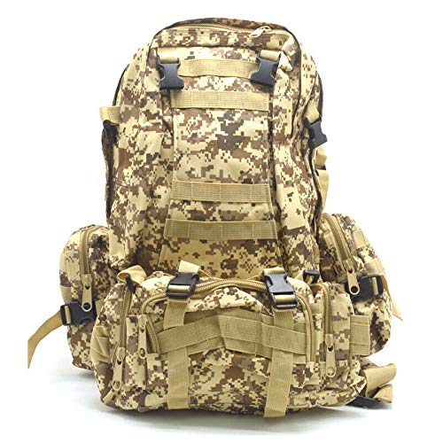 Mochila táctica de camping 55L camo desierto miniatura 1