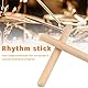 Fiacvrs Claven, Holzklauen, Musik-Percussion-Instrument, 19 cm, natürliches Hartholz, Rhythmus-Sticks, 8 Paar, Beige