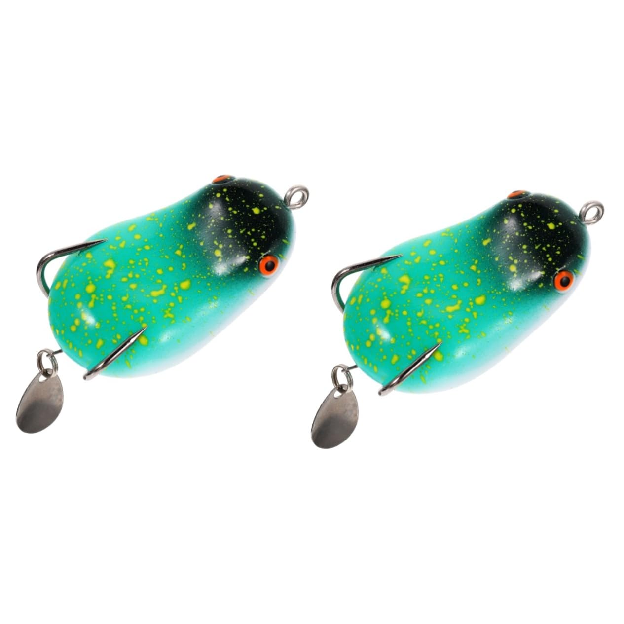 Generic 2pcs Fake Bait Multiple Hooks Baits Fresh Water Fish Bait Bionic Fishing Lure Multi-use Fish Baits Saltwater Fishing Lifelike Trout Frog Glide Bait Resin Small Bait Multipurpose