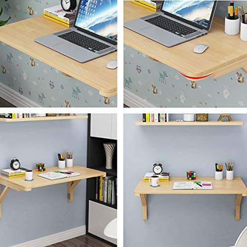 Table murale à abattant en bois noble : élégance et design pour petits espaces - 6