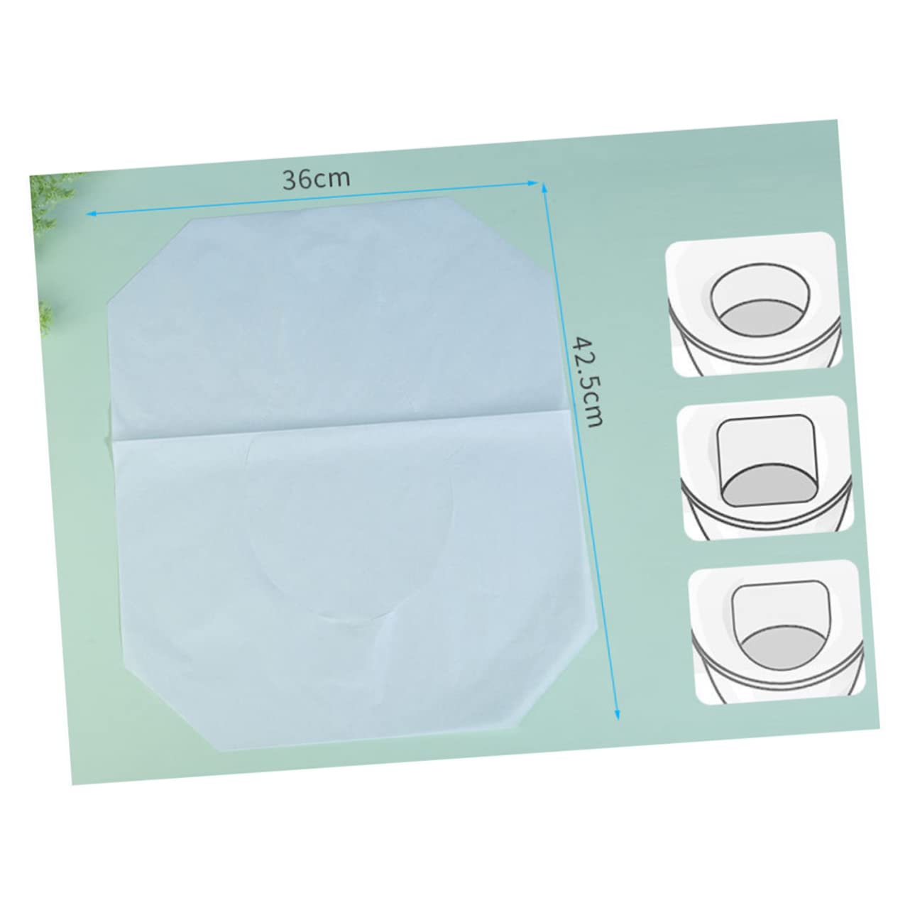 Cabilock Wood Pulp Toilet Seat Cover Flushable Disposable and Toilet Mat Seat Pad for Adults Boys and Girls Travel Outdoor Use