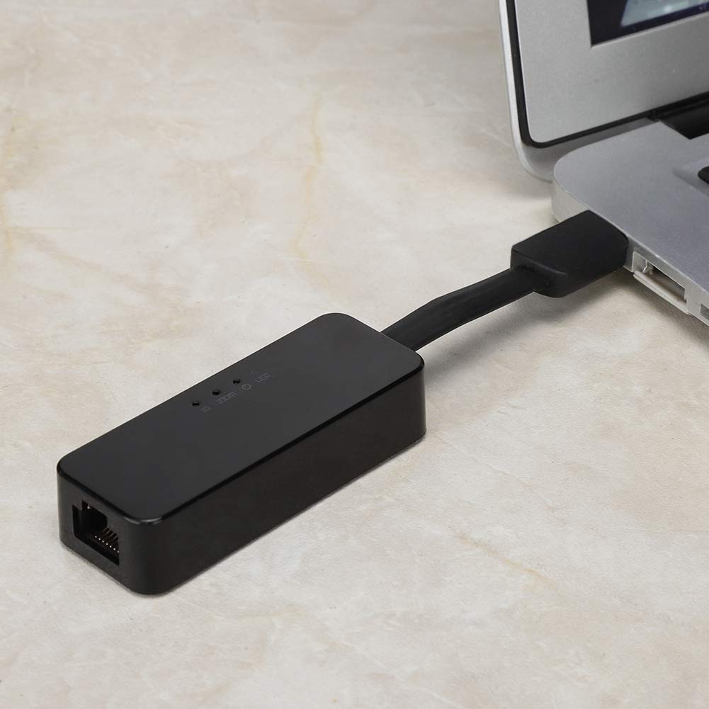 Ejoyous Puce Rapide et Stable, Transmission Efficace du Signal, sécurité des données avancée, Carte réseau RTL8153, Adaptateur USB Gigabit Ethernet 10/100/1000 Mbit/s, Compatible avec Divers