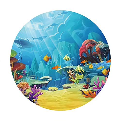 Fondo redondo submarino Laeacco 7.2x7.2ft para fiestas miniatura 4