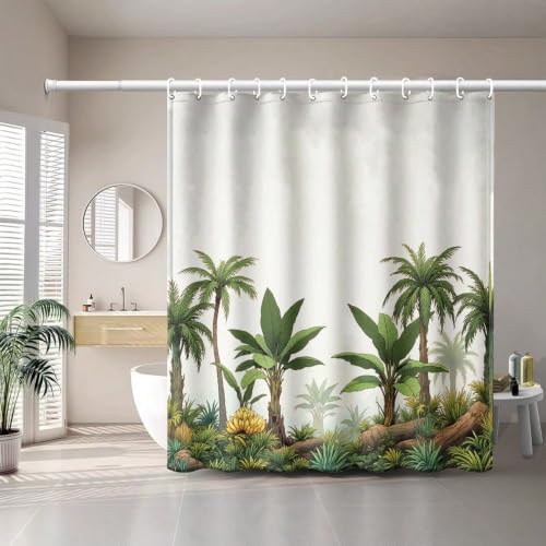 Rideau de douche feuilles de bananier contre éclaboussures