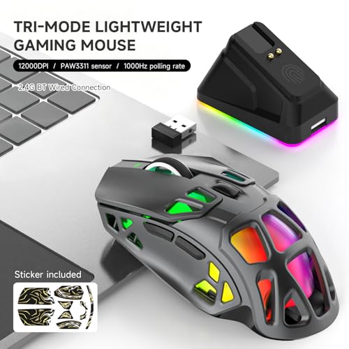 Ratón inalámbrico para juegos X9pro con 7 botones programables y carga tipo C 3