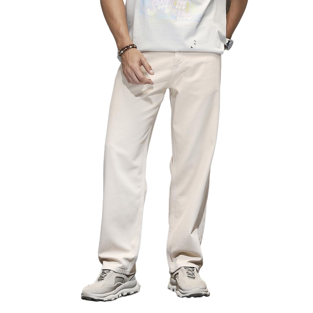 wrogn Men's Cotton Blend Jeans | Solid | Loose Fit-picture-36