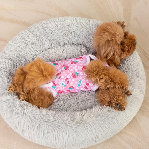 Image of FEimaX Dog Surgery Recovery Suit Female and Male Spay with Pee Hole, Pet Body Suits for Puppy After Spayed, Neuter Surgical Onesie for Small and Medium Dogs Cats, Alternative Bandages E-Collar & Cone