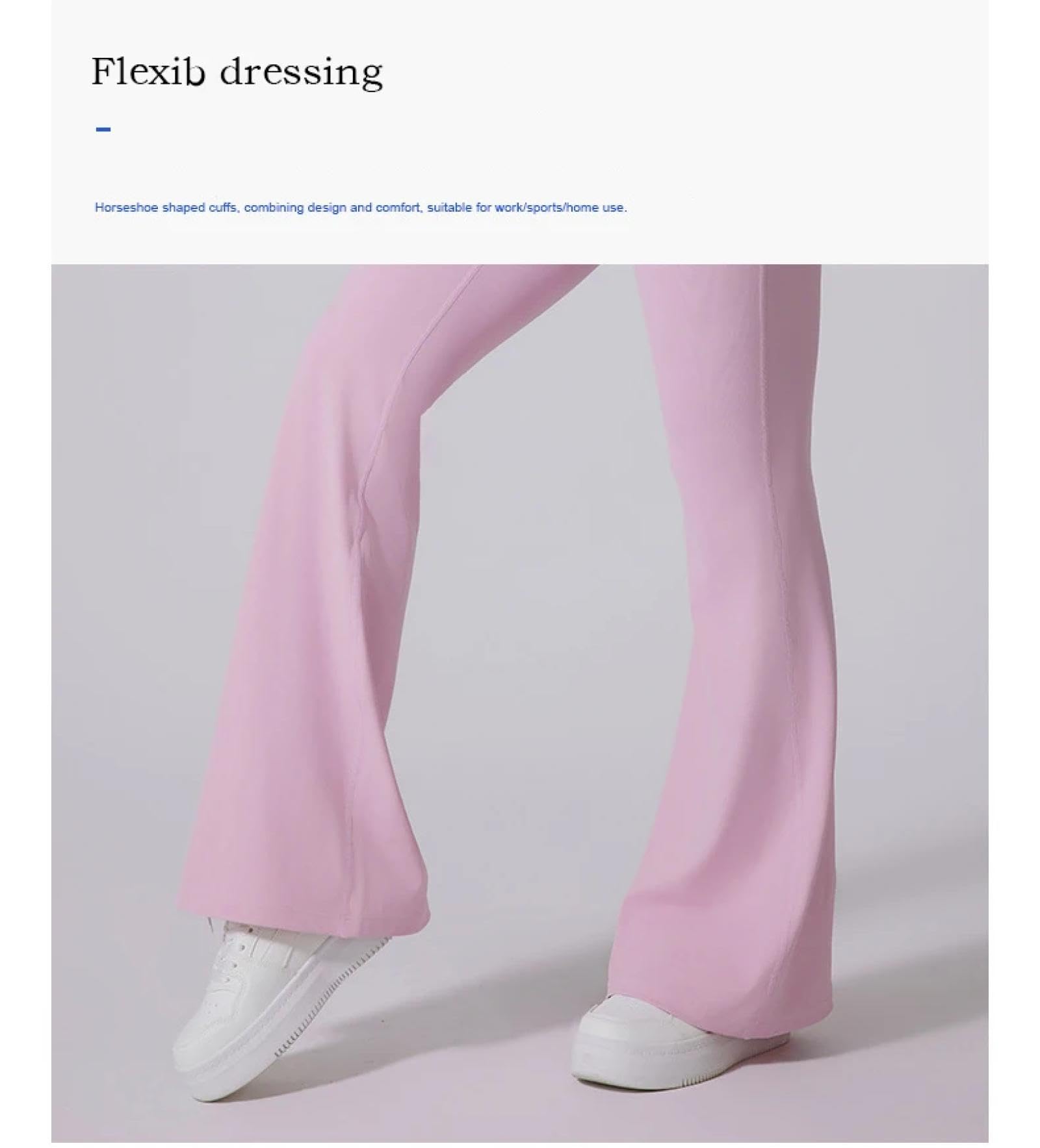 Leggings Damen Hose Frauen Mit Hoher Taille Ausgestellte Leggings Fitness-Fitness-Yoga-Hose Workout Runing Sport Leggings Frauen Kontrolle Bauch Yoga Weite Bein Hosen