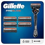 Gillette ProGlide Herrenrasiermaschine, Rasiermaschine 1 Gillette, ProGlide 6 Ersatzklingen für Rasierer Entwickelt für exakte