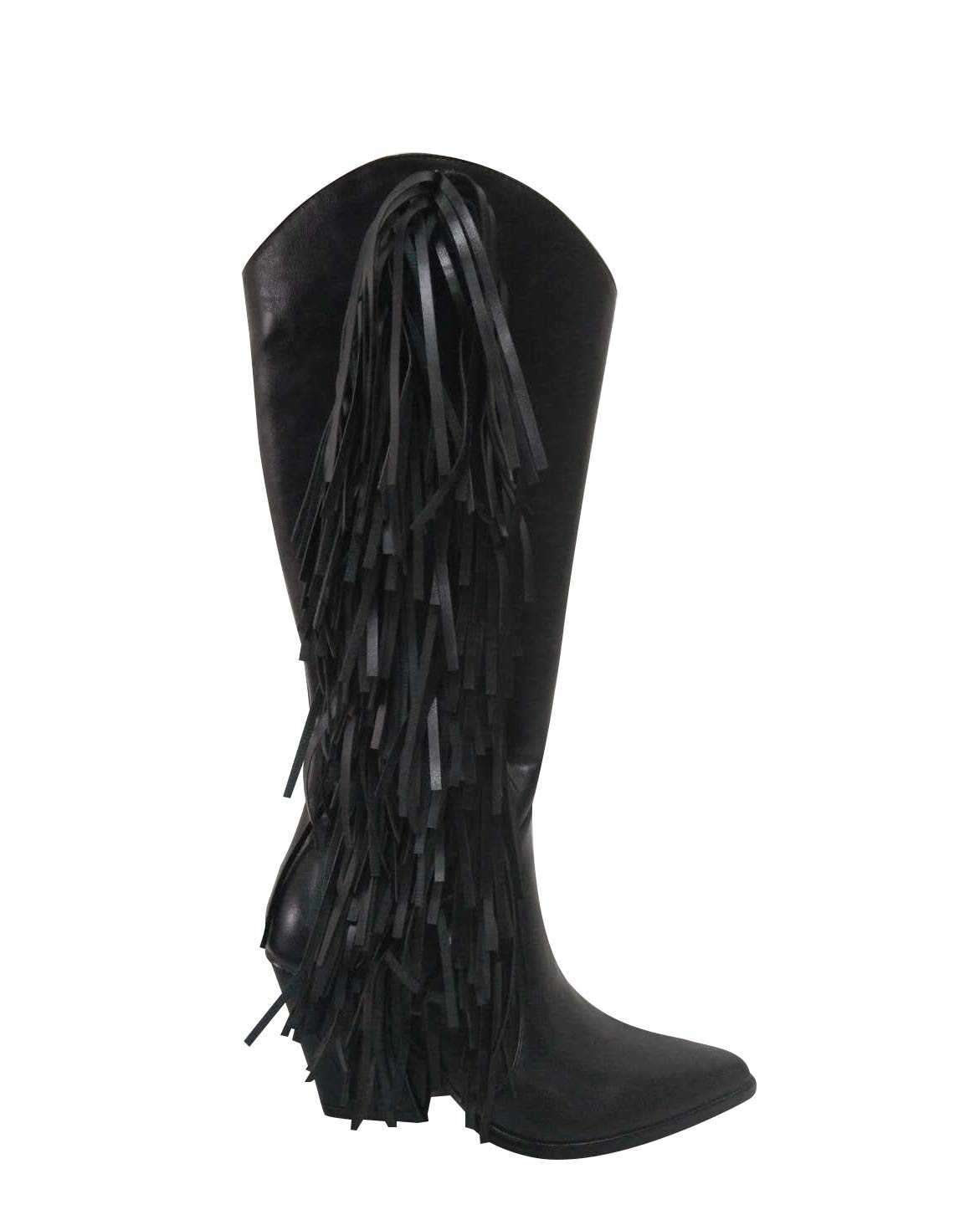 Cape RobbinCowtown Cowboy Mid Calf Boots Women Western Cowgirl Boots with Chunky Block Heels