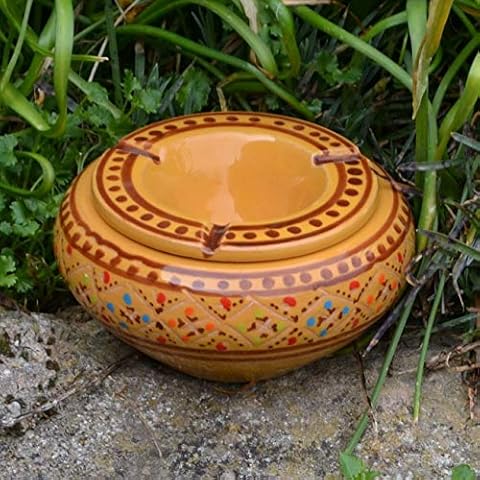 Marrakech Anti-Smoke Ashtray Medium Mustard Yellow Cover