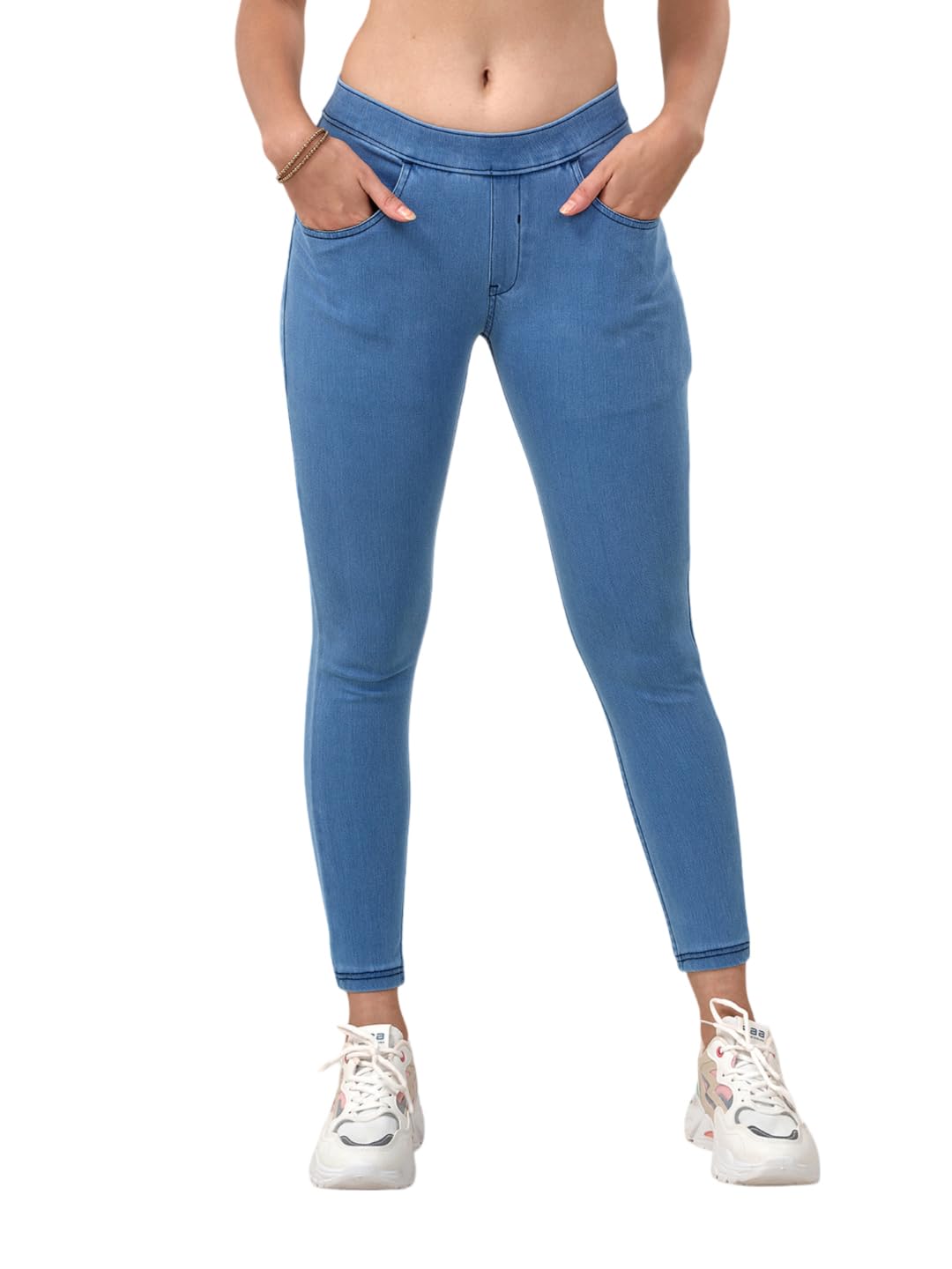 lyra Women's Solid Mid Rise | Rich Cotton Knitted Fabric | Regular Length | Pack of 1-picture-55