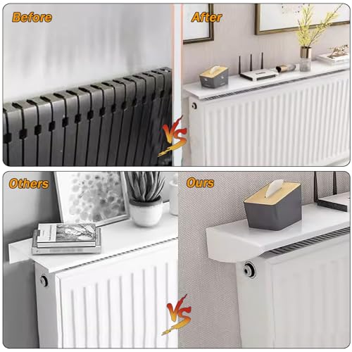 Étagère supérieure de radiateur sans perçage pour optimiser le rangement mural