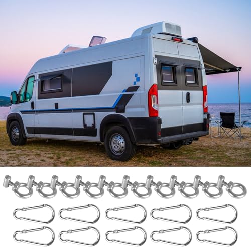Deslizante para kayak con pitones de amarre para cuerda de tienda camping y aventura al aire libre 3
