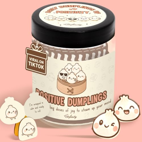 STOFINITY Emotional Support Dumpling Jar, 60 Affirmation Cards