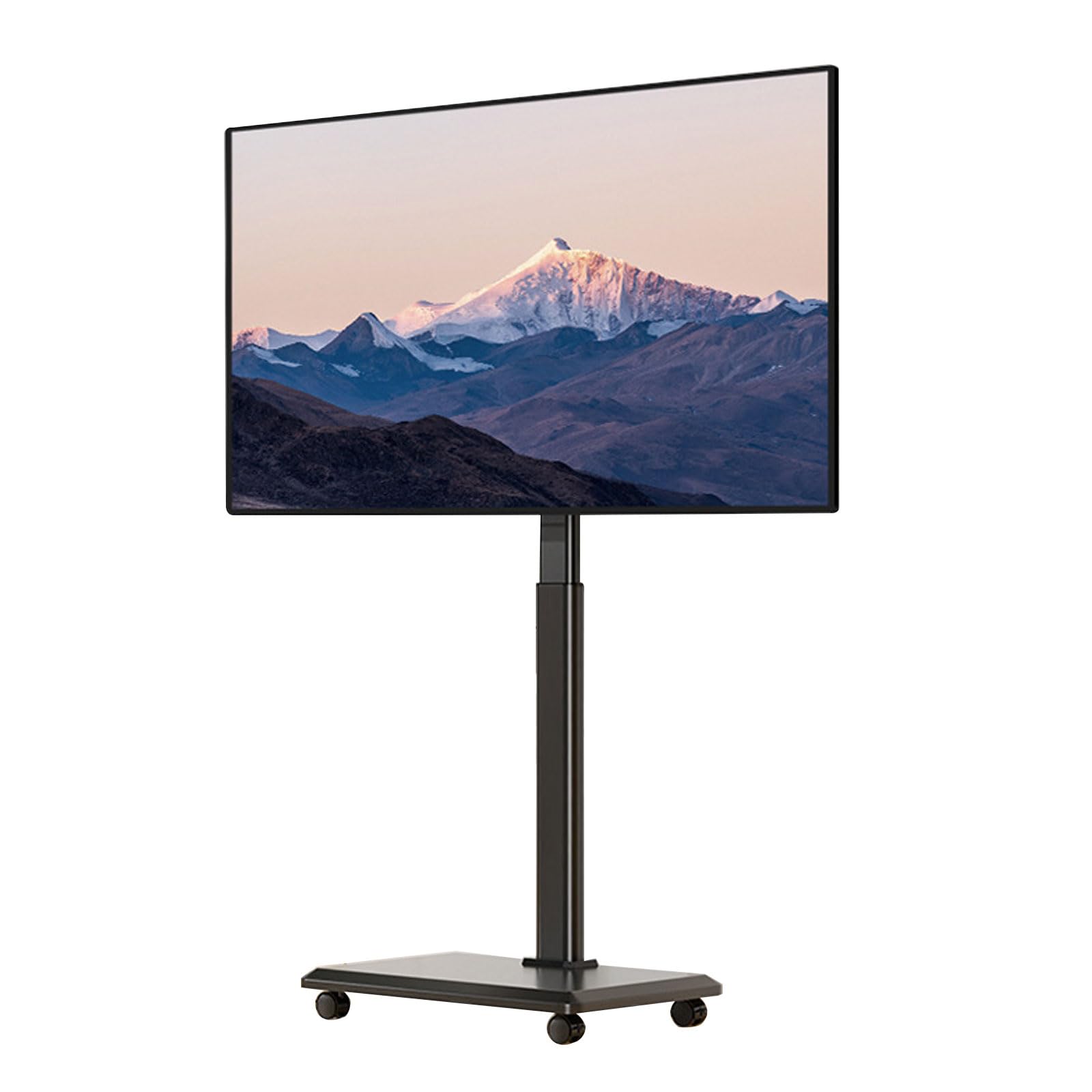Support TV mobile sans perçage mural pour écran lourd 26-65 pouces meuble à roulettes stable