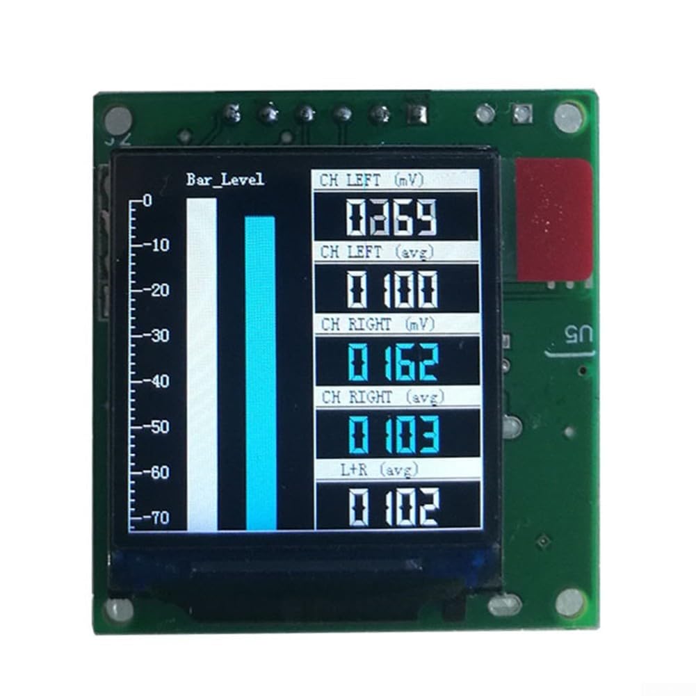 Zoegneer Musikspektrum-Analysator, 3,3 cm (1,3 Zoll), LCD, MP3, Audio-Pegelanzeige, Rhythmus-Balance, VU-Meter-Modul