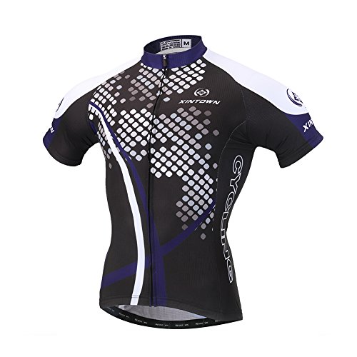 Amur Leopard Maillot de Cilismo para Hombre Camiseta Ciclismo de Manga Corta Para Verano Transpirable Secado Rápido con Dibujo Guapo Talla S