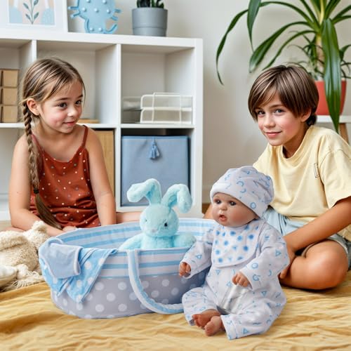 Babeside 1155 Reborn Baby Doll Bassinet For 17-22 Inch Dolls Baby Doll Crib Bed Soft Doll Carrier Doll Accessories thumb #6