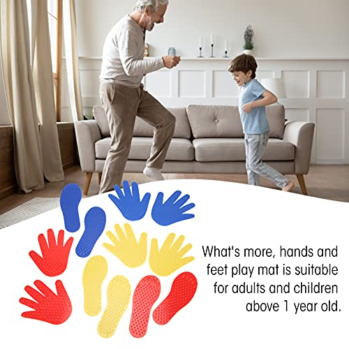 6 Paare Hände Füße Spielmatte, Spielen im Fitnessstudio sensorische Spielzeuge. Übungslimb -Koordinationsintegration Spielzeugspiel Matte für Mädchen Jungen 1+ Jahre