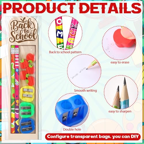 Set de 450 lápices de grafito multicolor para escuela miniatura 4
