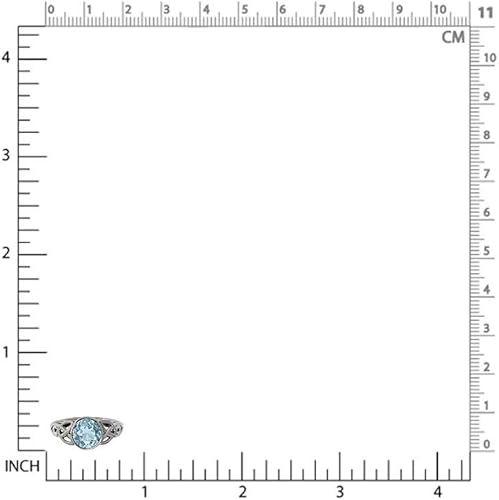 Miniatura 2 de Silvershake Anillo redondo de plata de ley 925 de 0.315 in con diseño de triquetra de triquetra