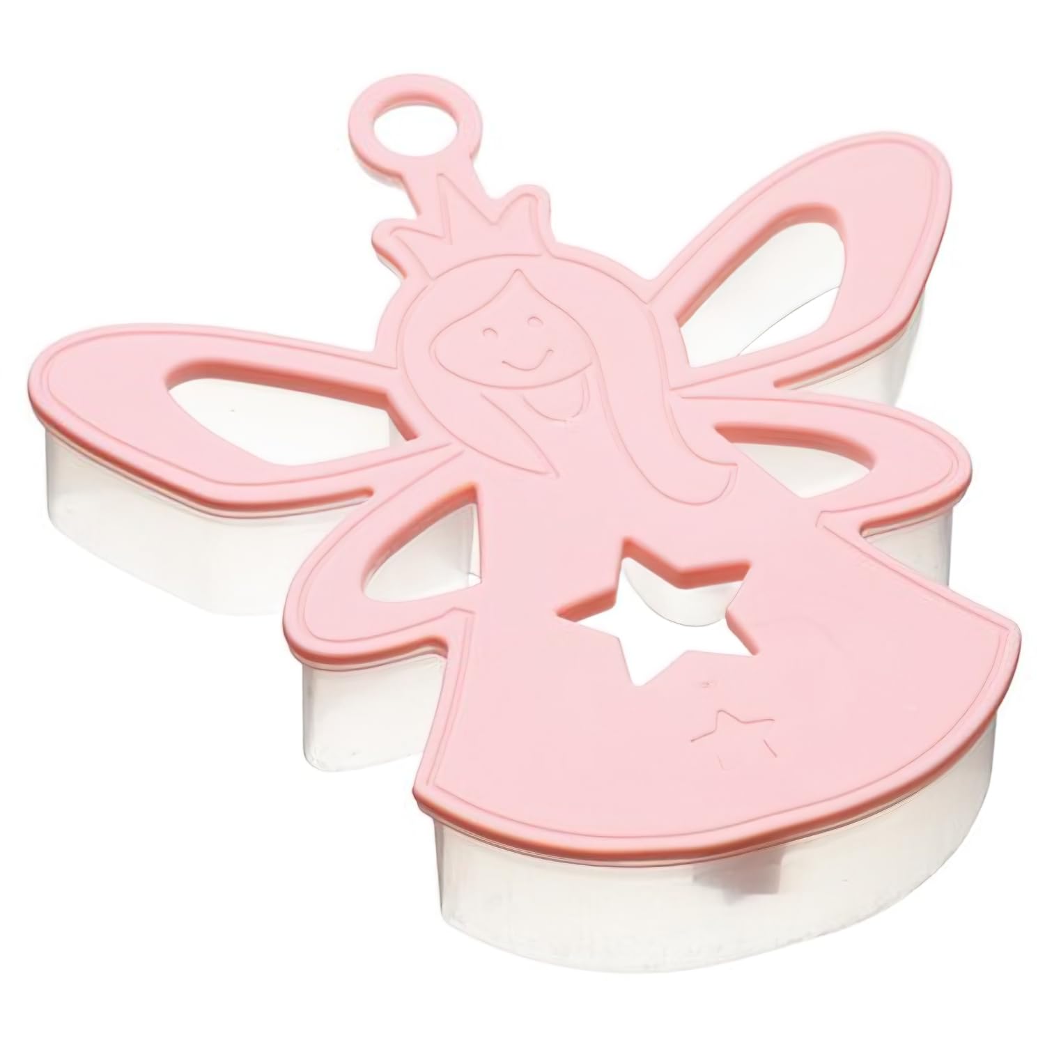 Kitchencraft Pink/White Lets Make Kccutstfairy Fairy Three Dimensional Cookie Cutter, Silicone,