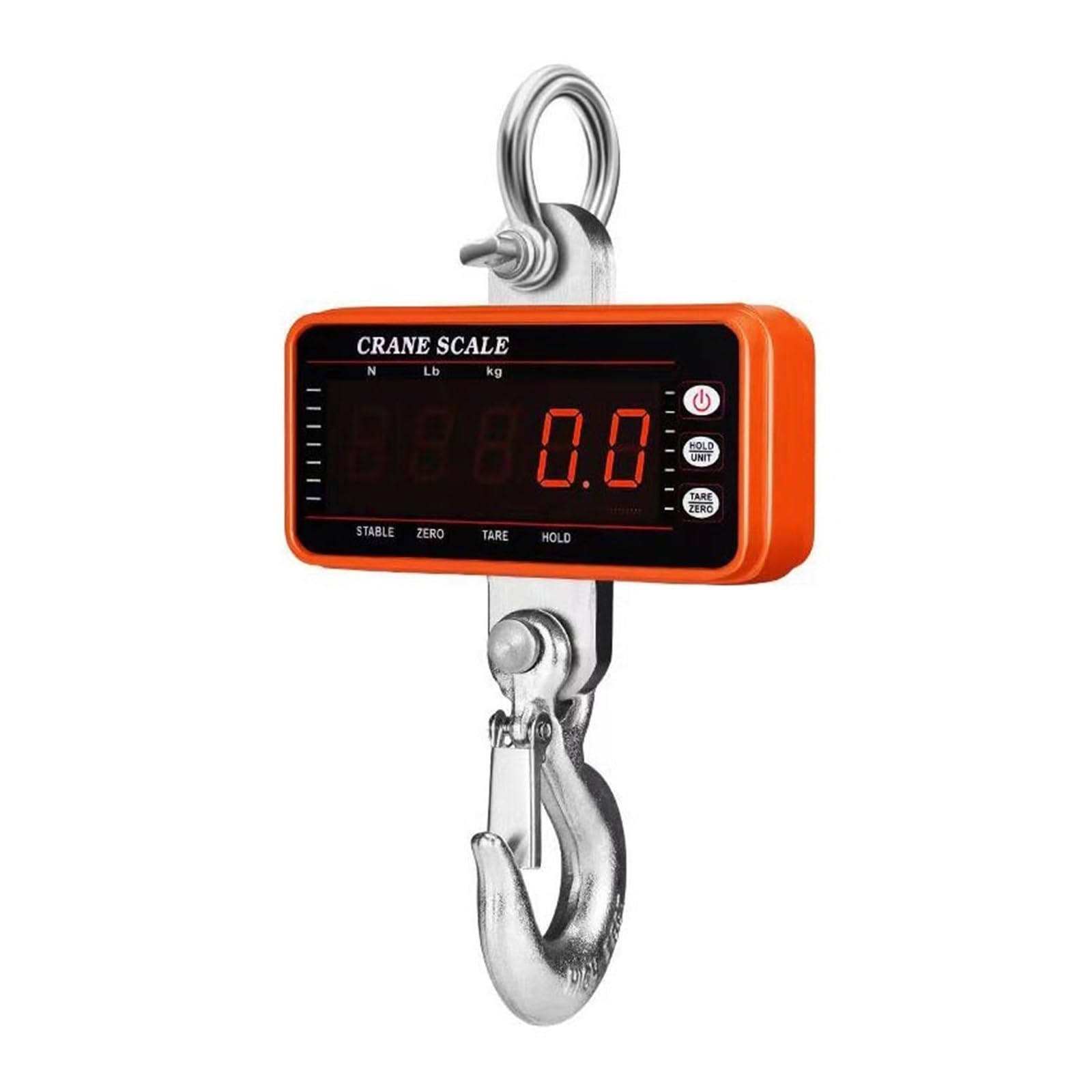 Báscula de grúa digital Báscula de grúa de alta precisión de 1500KG/500g, báscula de pesaje Digital con pantalla LCD/LED con Control remoto, báscula colgante Industrial(Orange LED Display)
