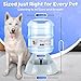 Flexzion Gravity Pet Water Dispenser Drinking Station for Dogs Cats (3 Gallon) Automatic Replenish Waterer for Small Large Breed Dog Cat,Feeding Watering Fountain Supplies Bottle Dish Bowl