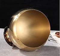 Vista 2 de Azucarero esférico de acero inoxidable dorado condimento tarro mentas titular tazón con rollo superior