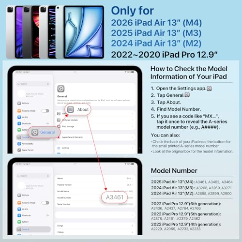 Image of MAGEASY CoverBuddy Lite iPad Case that Fits Magic Keyboard for iPad Air 13 inch (M4 2026 / M3 2025 / M2 2024, 8th /7th /6th Generation) Magic Keyboard Compatible Case with Pencil Holder (Black 1.0)