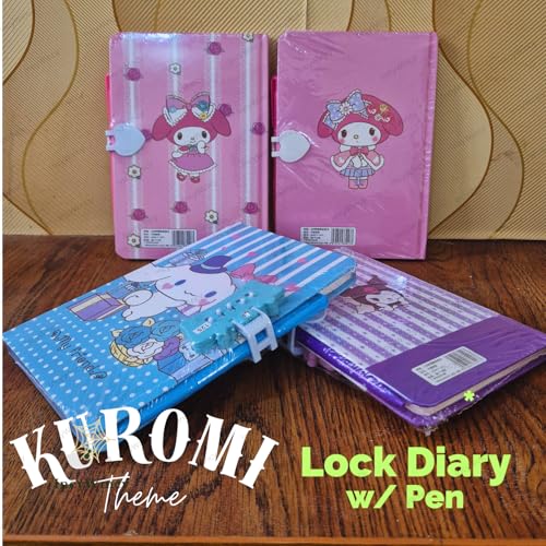 Image of Lock Diary with Pen (A5 Size, 160 Pages) - Premium Secret Writing Notebook for Girls, Cute Kawaii Stationery Journal, Ideal Gift for Kids & Teens (Pack of 1)