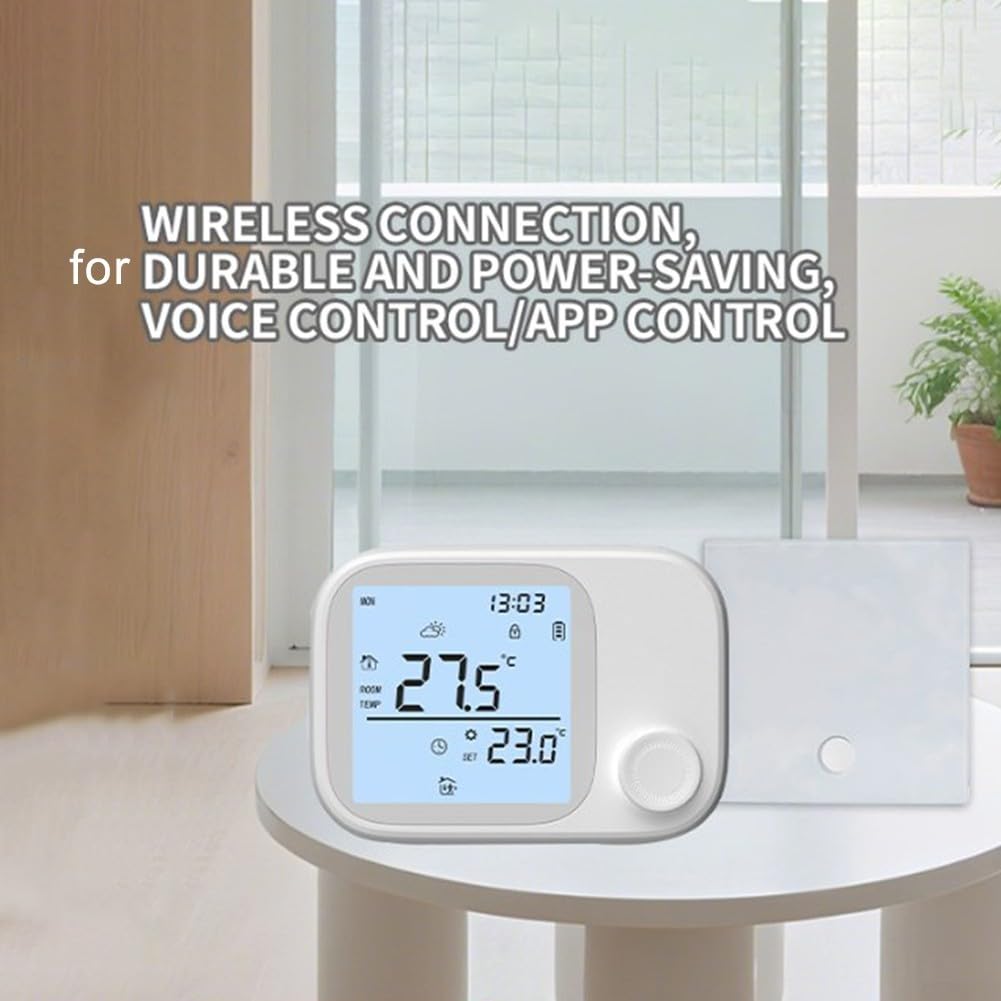 Termostato senza fili astuto portata 300m per tuya per alexa Smart (WIFI) | Termostato senza fili astuto 300m Gamma per Tuya Alexa