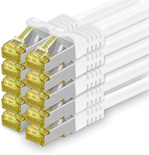 Cat.7 kabel sieciowy 5 m 10 kolorów 10 sztuk Cat7 kabel Ethernet kabel sieciowy LAN kabel surowy 10 Gb s SFTP PIMF LSZH zestaw kabel krosowy z wtyczką Rj 45 Cat.6a