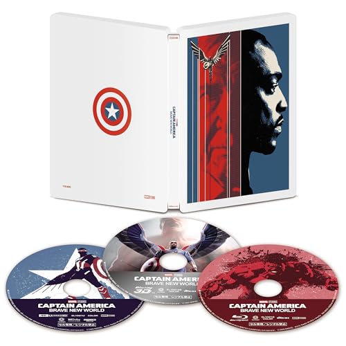 【Amazon.co.jp限定】キャプテン・アメリカ：ブレイブ・ニュー・ワールド　４Ｋ　ＵＨＤ＋３Ｄ＋ブルーレイ　セット（数量限定：スチールブック） [Blu-ray]のサムネイル