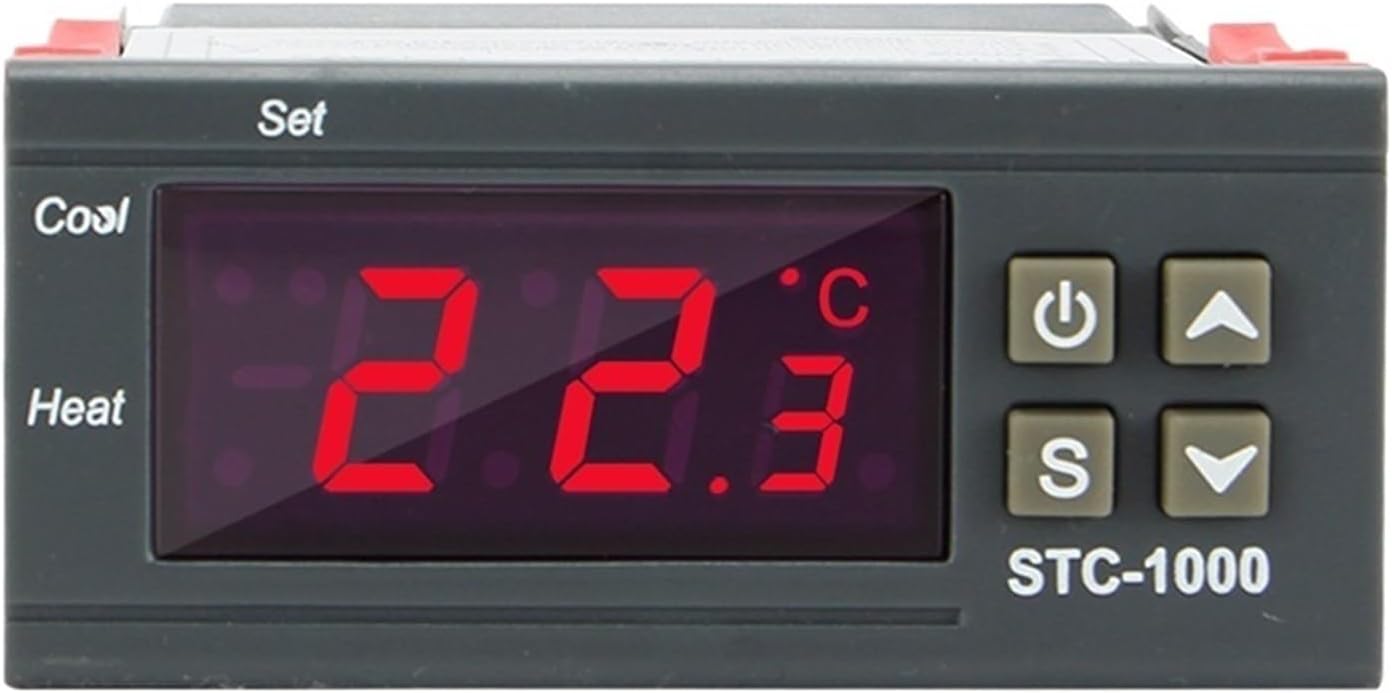 STC-1000 12V 24V 220V Digital Temperature Controller for Incubator Relay LED 10A Heating Cooling Thermoregulator Thermostat(24V)
