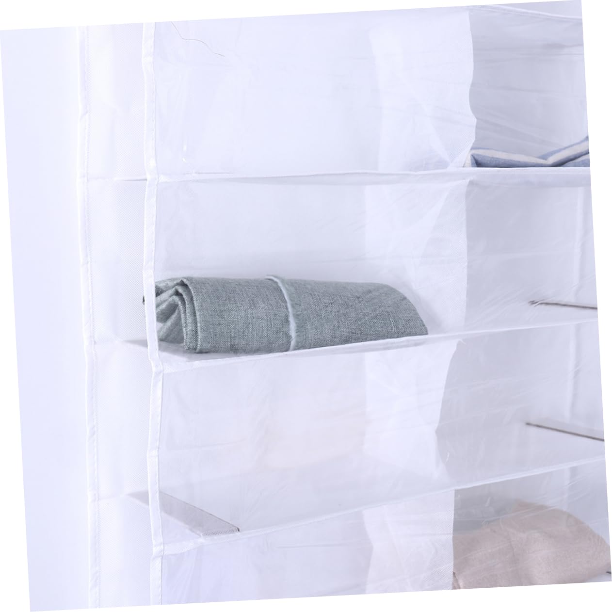 Hohopeti Organizador de Zapatos para Puerta 26 Bolsillos, Blanco, Colgador Gancho, Ahorro de Espacio para Armario y Dormitorio, 2 Piezas
