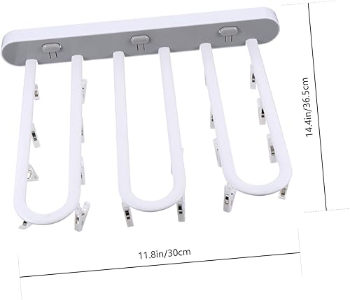 Miniatura 9 de Hemoton Estante de secado de pared para ropa sucia, calcetines de secado de tendedero, colgador de ropa plegable