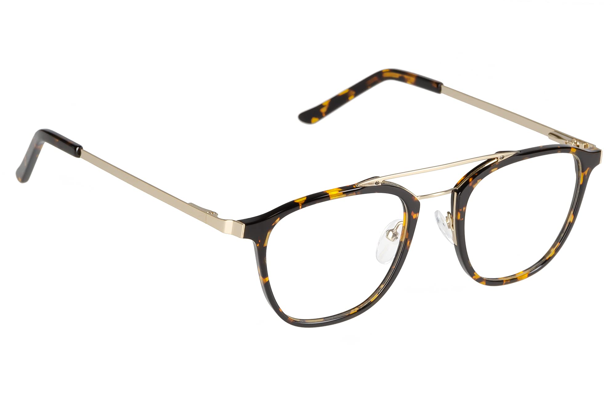 Edison & King Zen Reading Glasses - Retro Glasses with Double Bridge - Premium Lenses, Anti-Reflective with Hardcoat (Copper, 0,00 dpt)