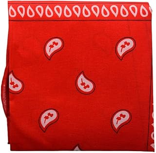 Cotton Hair Scarf for Women - Red