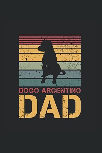Dogo argentino Dad Regulado Cuaderno de notas patas Diario vintage Regalo papá (Spanish Edition)