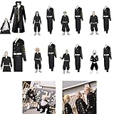 [Hicoo] 東京卍リベンジャーズ コスプレ衣装 東卍特攻服 東京卍會 ドラケン コスプレ 衣装 佐野万次郎 龍宮寺堅 松野千冬 場地圭介 三ツ谷隆 総会長 副総長 壱番隊 弐番隊 参番隊 肆番隊 伍番隊 不良 cosplay コスチューム 制服 衣装 コスプレ用 舞台 演劇 花火大会 夏祭り ハロウィン 文化祭 イベント 男女兼用 (壱番隊隊長,男XL)