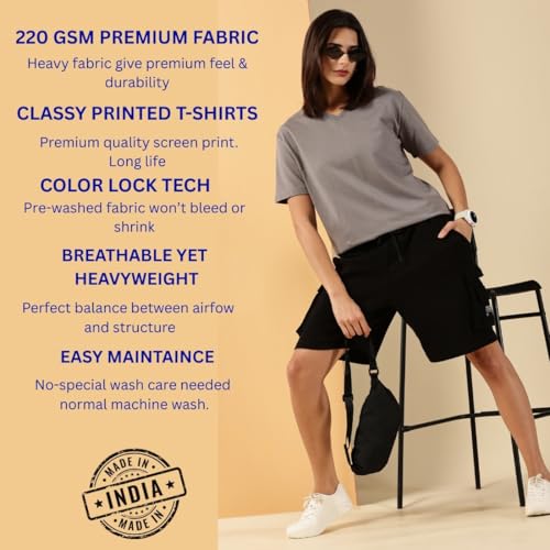 Image of Women's Pure Cotton Relaxed Fit V-Neck Half Sleeve T-Shirt | Gym Wear Casual Look T-Shirt | Regular Fitting with Comfort Wear for Women