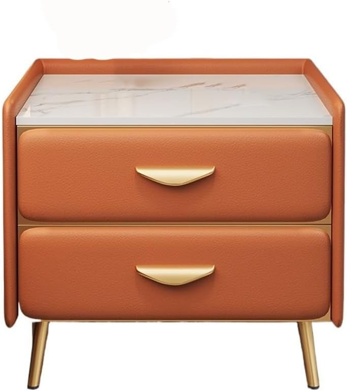 Bedside Table Bedside with 2 Drawers Bedroom Bedside Locker Household Goods(D)